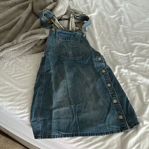 Denim overall dress